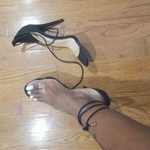 Brand New Open Toe Tie up Heels size 10
